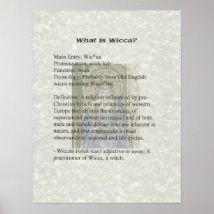 Vad är Wicca Poster? Poster