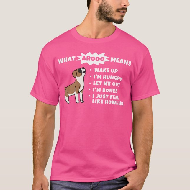Vad Aroo Elak Boxer Hund T Shirt (Framsida)