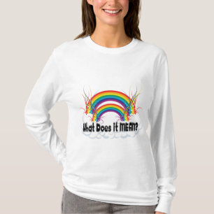 VAD BETYDER DET? DUBBEL REGNBÅGE TEE SHIRT