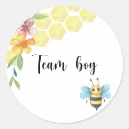 Vad blir baby bee team pojke runt klistermärke