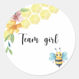 Vad blir baby bee team tjej runt klistermärke