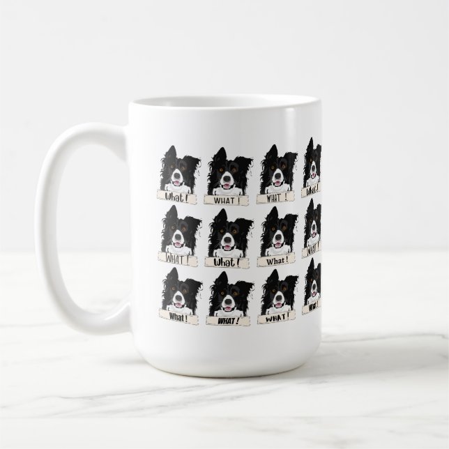 Vad! Border Collie Kaffemugg (Vänster)