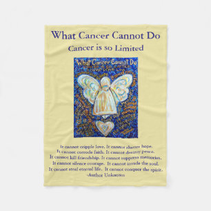 Vad Cancer inte kan göra Angel Chemo Anpassningsba Fleecefilt