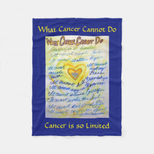 Vad Cancer inte kan göra Angel Chemo Anpassningsba Fleecefilt