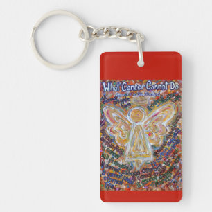 Vad Cancer inte kan göra Angel Pendant Keychain