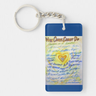 Vad Cancer inte kan göra Dikt Pendant Keychain