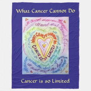 Vad cancer inte kan göra Heart Ull Chemo Blanket Fleecefilt