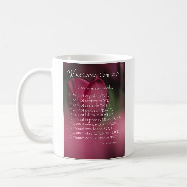 Vad cancer inte kan göra kaffemugg (Vänster)