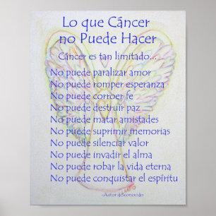 Vad Cancer inte Kan Göra Poem Affisch Print