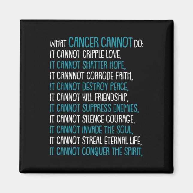 Vad Cancer inte kan göra trigeminal Neuralgia Awar Magnet (Framsidan)