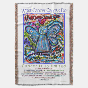 Vad cancern inte kan göra Angel Dikt Art Throw Bla Mysfilt