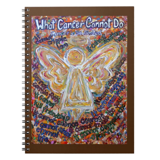 Vad cancern inte kan göra Angel Notebook Journal Anteckningsbok (Framsidan)