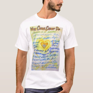 Vad cancern inte kan göra (blått och Guld) T-shirt