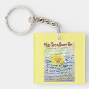 Vad cancern inte kan göra Dikt Heart Pendant Keych