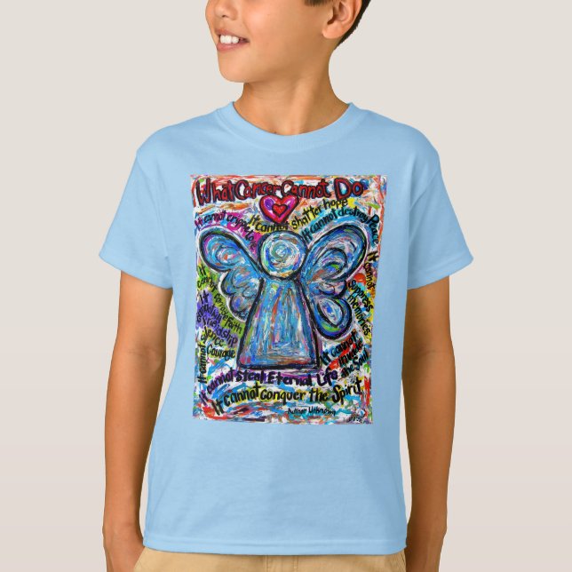 Vad cancern inte kan göra med Dikt Angel Anpassnin T Shirt (Framsida)