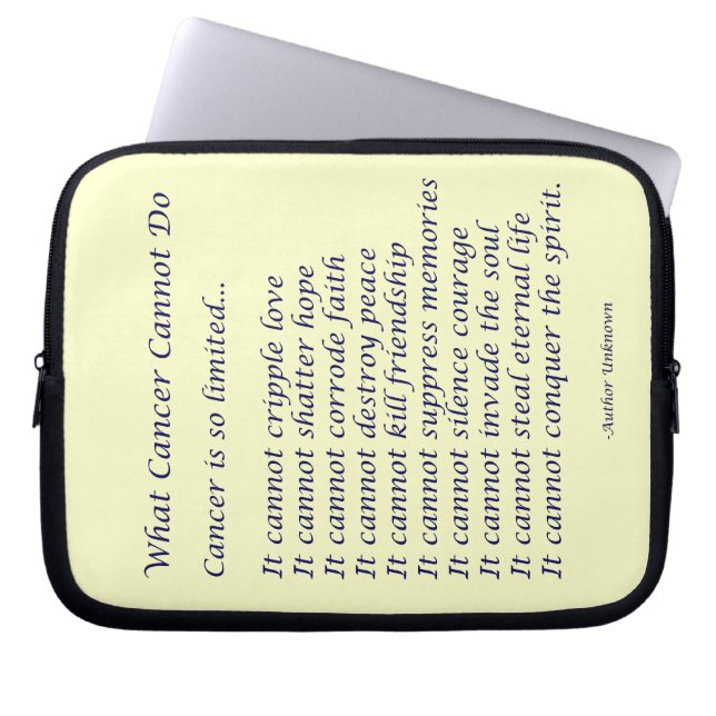 Vad cancern inte kan göra med Sleeve-blocket Laptop Sleeve (Framsidan)