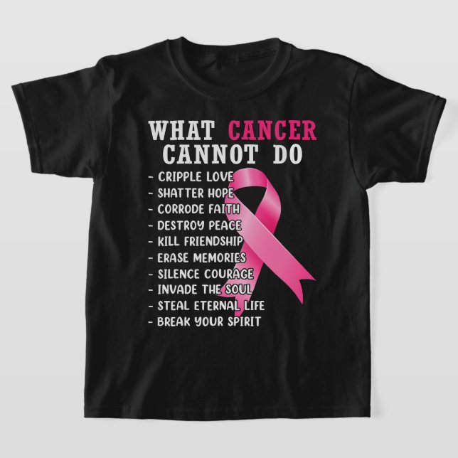Vad cancern inte kan göra vid Rosa av ribbon bröst T Shirt (Laydown)