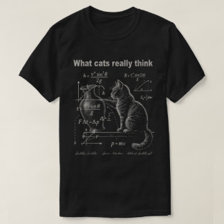 Vad Cats Tänka FUNNY Physics? T Shirt