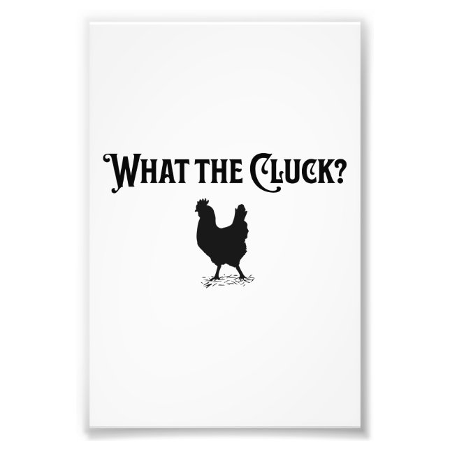 Vad Cluck? Fototryck (Framsidan)