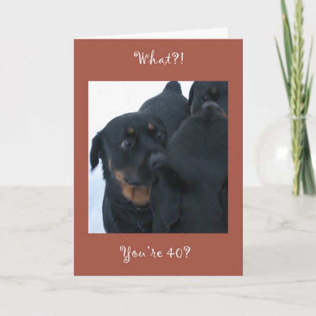 Vad då? Är du 40 år? Kort (Framsida)