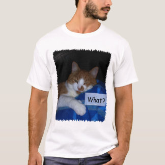 Vad då? Cat Humor Tshirt Tee Shirt