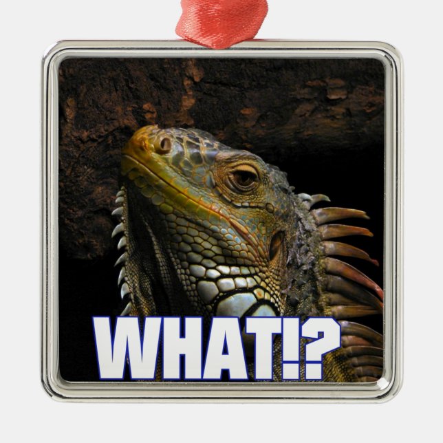 Vad då? Iguana Julgransprydnad Metall (Framsidan)