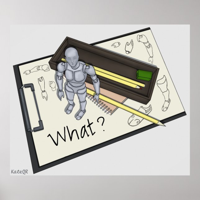 Vad då? När konsten är en artist Poster (Framsidan)