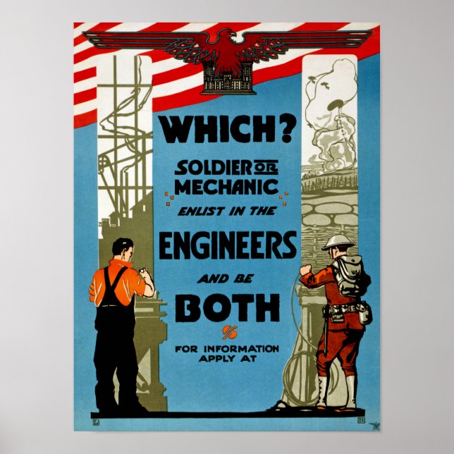 Vad då? Soldat eller Mechanic Poster (Framsidan)
