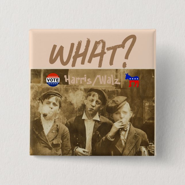 Vad då? Vote Harris/Walz-knapp Knapp (Framsida)