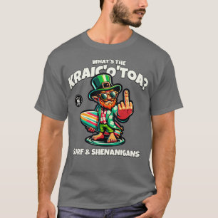 Vad den Craic Irish Surfing roliga designen TShirt T Shirt