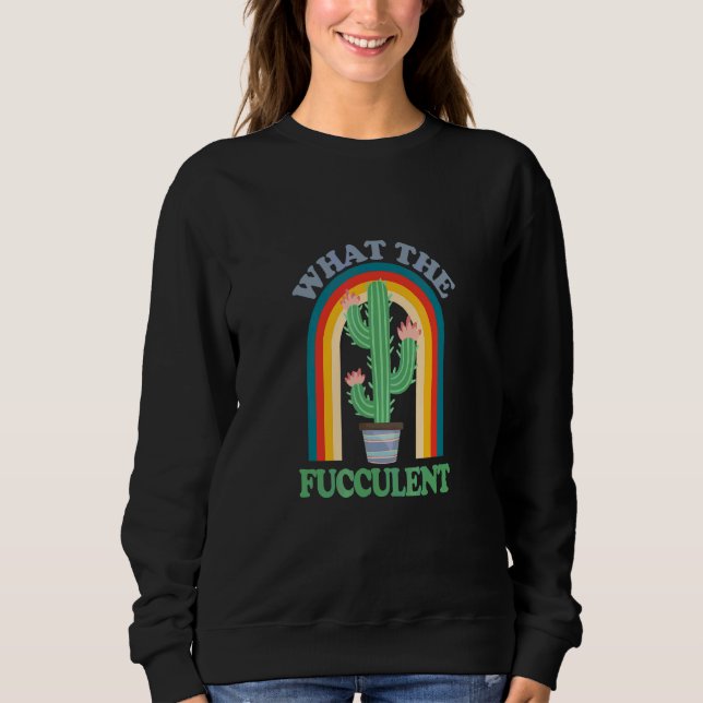 Vad Den Fucculenta Kaktus Sukkulenter Retro T Shirt (Framsida)