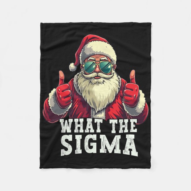 Vad Den Sigma Tomte Roliga Jul Meme Xmas Riz Fleecefilt (Framsidan)