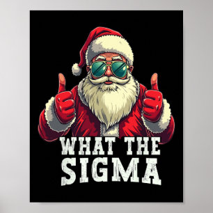 Vad Den Sigma Tomte Roliga Jul Meme Xmas Riz Poster