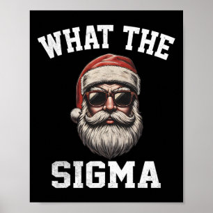 Vad Den Sigma Tomte Roliga Jul Meme Xmas Riz Poster