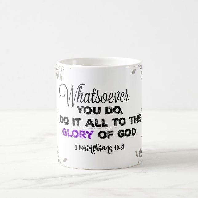 Vad du än gör: Gud Verse? Magisk Mugg (Center)