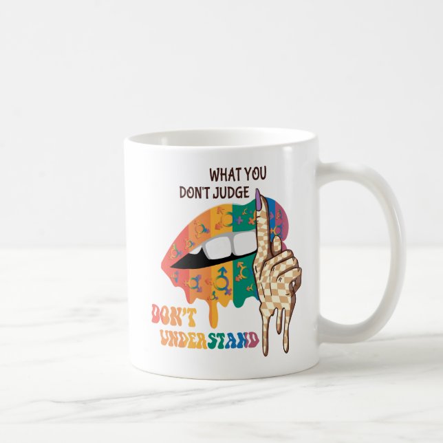 Vad du inte dömer, förstå inte - HBT-TQ Kaffemugg (Höger)