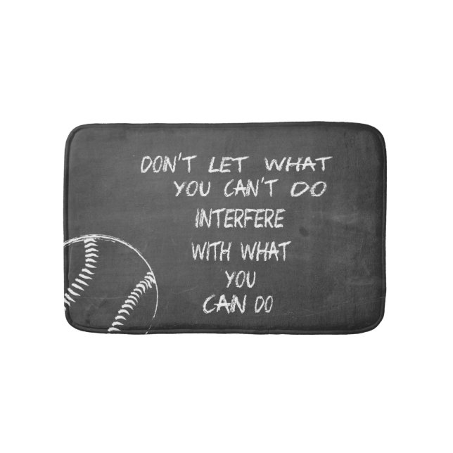 Vad du kan göra Motivational baseball Badrumsmatta (Framsidan)