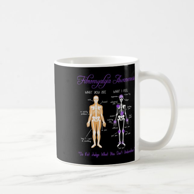 Vad du ser vad jag känner Skeleton Fibromyalgia Aw Kaffemugg (Höger)