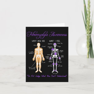 Vad du ser vad jag känner Skeleton Fibromyalgia Aw Kort