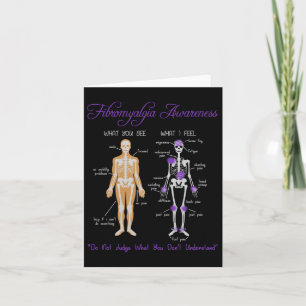 Vad du ser vad jag känner Skeleton Fibromyalgia Aw Kort