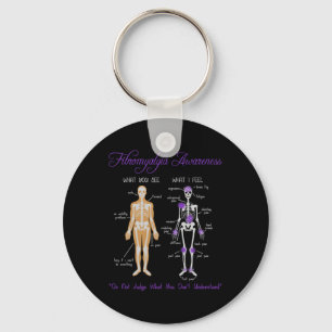 Vad du ser vad jag känner Skeleton Fibromyalgia Aw Nyckelring