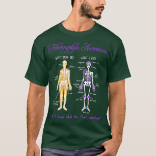 Vad du ser vad jag känner Skeleton Fibromyalgia Aw T Shirt