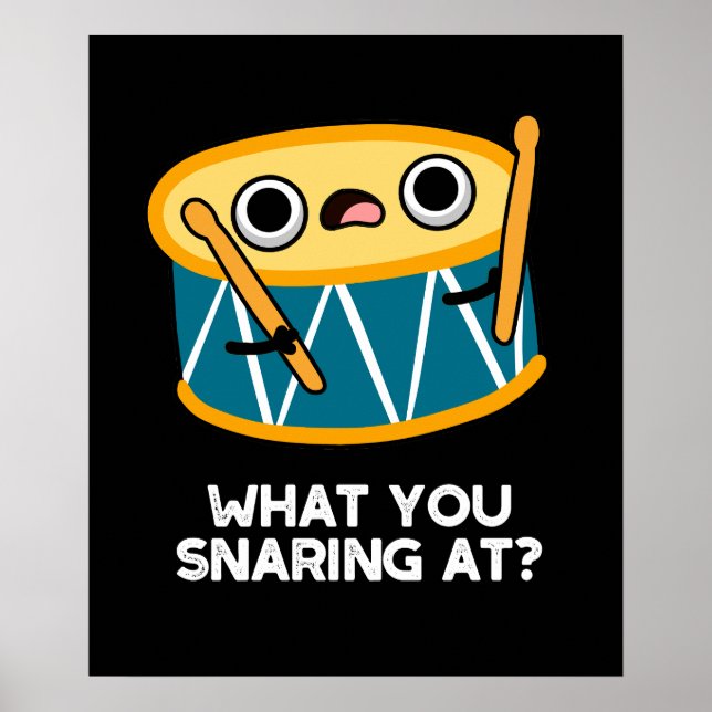 Vad du snurrar på Mörk BG för Drummer Drum Pun Poster (Framsidan)