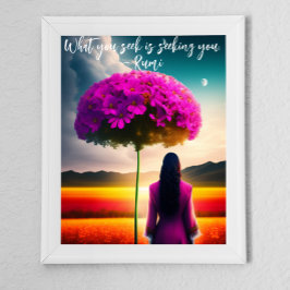 Vad du söker i Dreamscape Rumi-citatet Poster