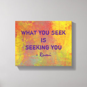 Vad du söker Rumi Quote Typography Canvastryck