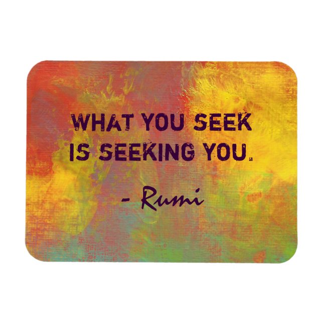Vad du söker Rumi Quote Typography Magnet (Horisontell)