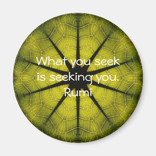 Vad du söker Rumi Wisdom Attraktion Quotation? Magnet (Framsidan)