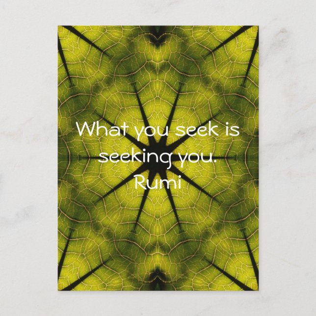Vad du söker Rumi Wisdom Attraktion Quotation? Vykort (Framsida)