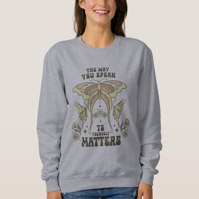 Vad du talar till dig själv t shirt (Framsida)