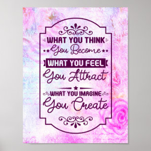 Vad du Tänka - Motiverande, inspirerande hem Poster